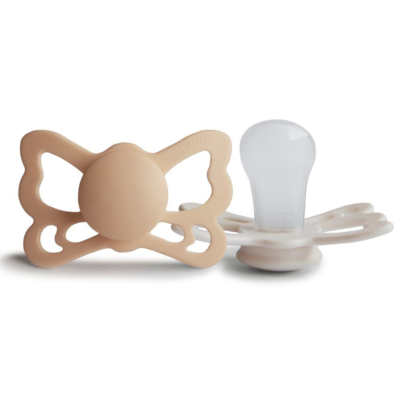 Picture of Frigg® Anatomical Silicone Pacifiers Butterfly Silky Satin/Cream (6-18m)