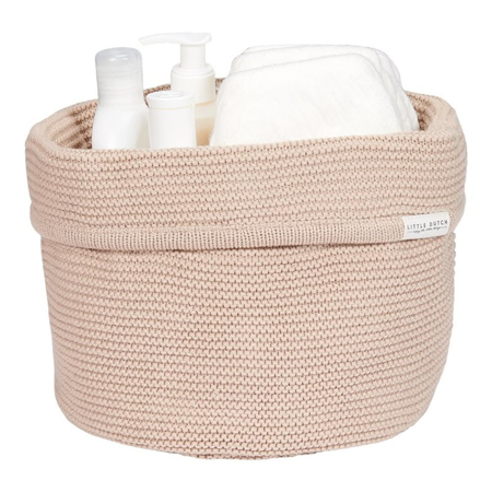Little Dutch® Knitted storage basket round Beige