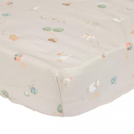 Picture of Little Dutch® Fitted cot sheet Little Farm 60x120