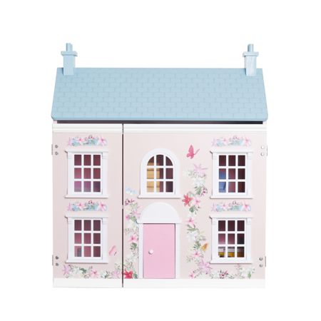 Picture of Evibell® Wooden Doll House with Furniture Pink