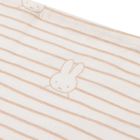 Picture of Jollein® Muslin multi cloth small 70x70cm Miffy Stripe Biscuit (3pack)