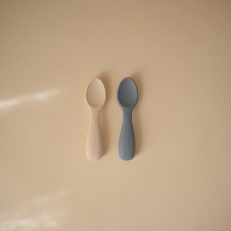 Mushie® Silicone Starter Spoons Tradewinds/Shifting Sand
