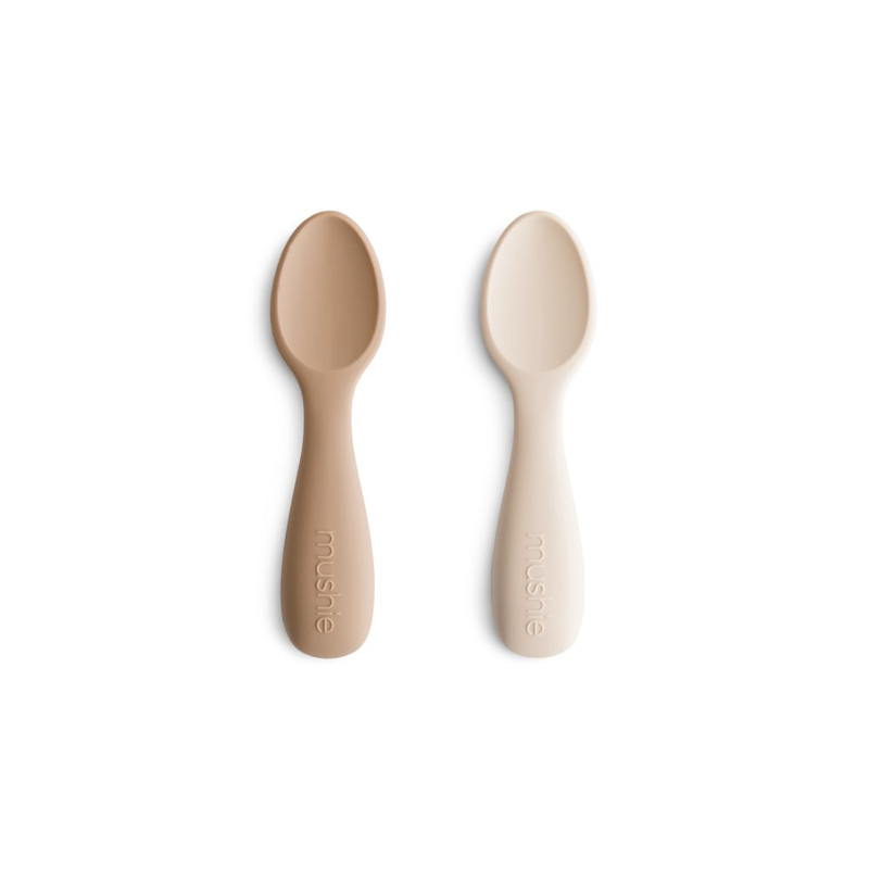 Picture of Mushie® Silicone Starter Spoons Natural/Shifting Sand