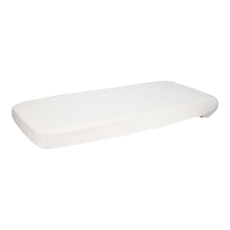 Little Dutch® Fitted cot sheet Muslin Soft White 60x120