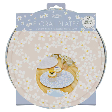 Picture of Ginger Ray® Floral Paper Plates 8 pcs