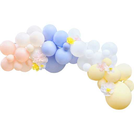 Ginger Ray® Pastel Balloon Arch with Tissue Paper Flowers