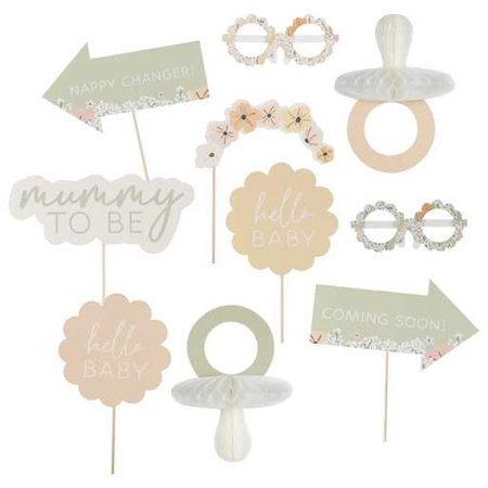 Picture of Ginger Ray® Floral Baby Shower Photo Booth Props