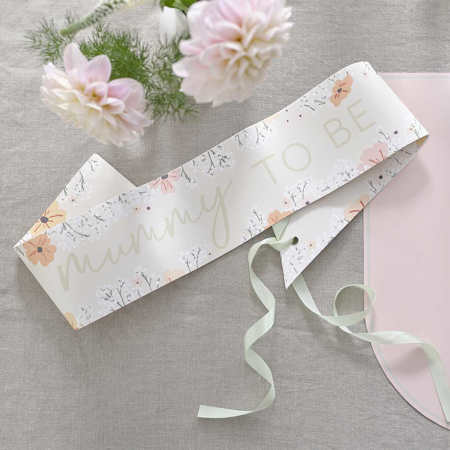 Picture of Ginger Ray® Baby Shower Mummy to Be Sash Floral