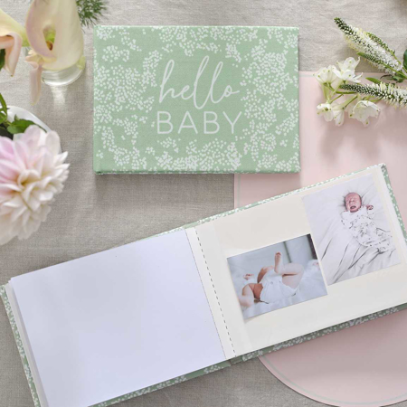 Picture of Ginger Ray® Hello Baby Fabric Baby Photo Album