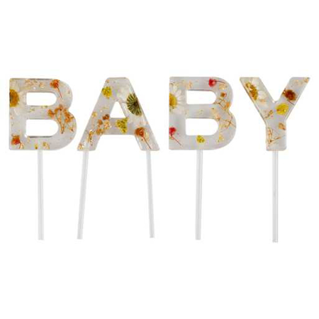 Ginger Ray® aby Shower Cake Topper BABY Pressed Flower