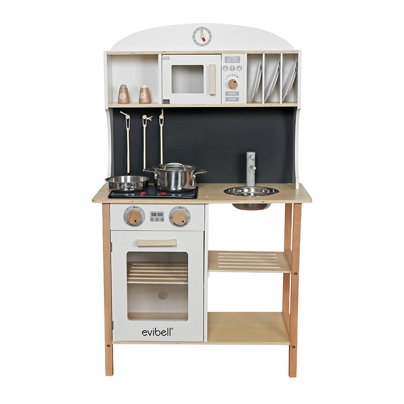 Picture of Evibell® Wooden Kitchen PRO with Accessories Nature/White