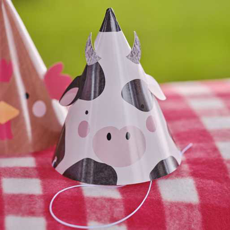Picture of Ginger Ray® Farm Animal Party Hats 8 pcs