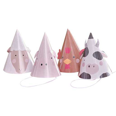 Picture of Ginger Ray® Farm Animal Party Hats 8 pcs