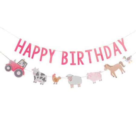 Picture of Ginger Ray® Farm Party Happy Birthday Bunting Decoration