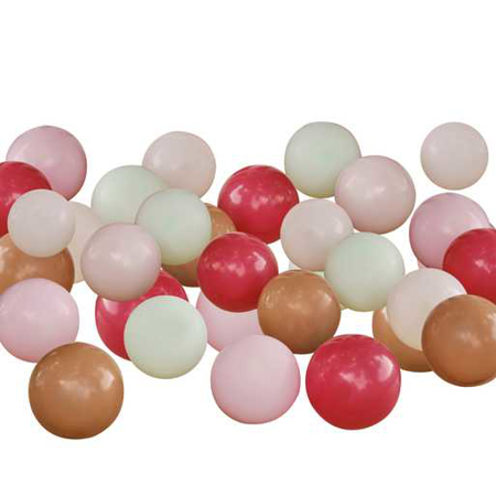 Picture of Ginger Ray® Nude, Red, Green & Brown Farm Balloon Mosaic Balloon Pack