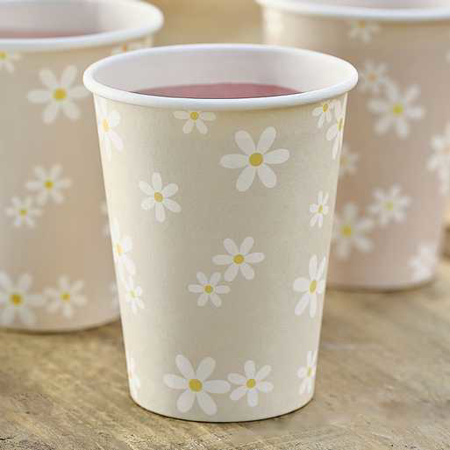 Picture of Ginger Ray® Daisy Floral Paper Cups 8 pcs