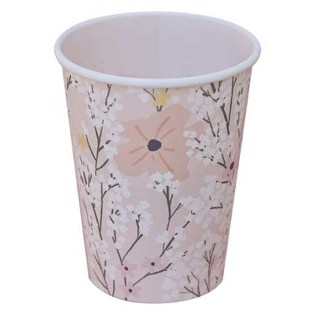 Ginger Ray® Pink Floral Party Cups 8 pcs