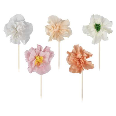 Picture of Ginger Ray® Tissue Paper Flower Cake Toppers 12 pcs