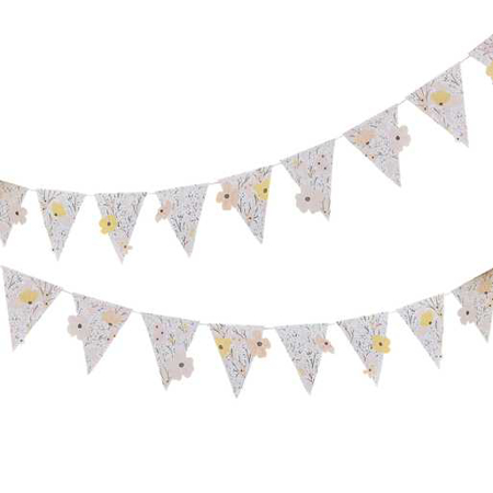 Picture of Ginger Ray® Pink Floral Flag Bunting