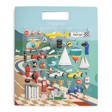 Picture of Mushie® Mushie ​Reusable Sticker Set Race Cars