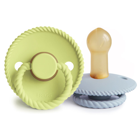 Picture of Frigg® Natural rubber Pacifier Rope Green Tea/Powder Blue