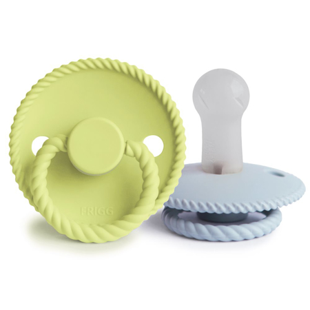 Picture of Frigg® Rope Pacifiers Silicone Green Tea/Powder Blue