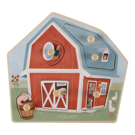 Picture of Little Dutch® Wooden puzzle Little Farm