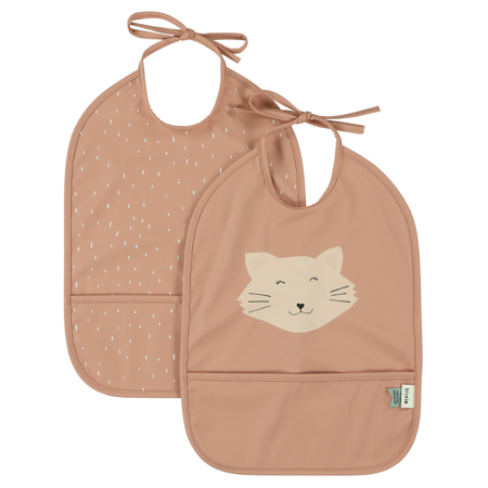 Picture of Trixie Baby® Waterproof bib 2-pack - Mrs. Cat