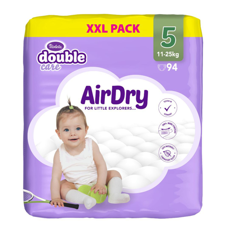 Picture of Violeta® Diapers Air Dry XXL 5 Junior (11-25kg) 94/1