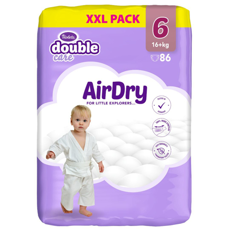 Picture of Violeta® Diapers Air Dry XXL 6 Junior+ (16 kg+) 86/1