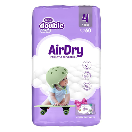Violeta® Double Care Air Dry 4 (7-18 kg) 60 Pcs