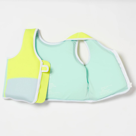 SunnyLife® Swim Vest Salty the Shark Aqua Neon Yellow 3-6Y 