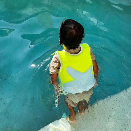 SunnyLife® Swim Vest Salty the Shark Aqua Neon Yellow 2-3Y 