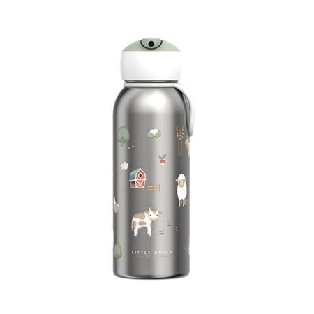 Picture of Little Dutch® Stainless bottle flip-up Little Farm 350ml