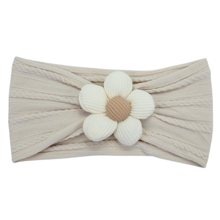 Picture of Elastic Headband Floral Beige